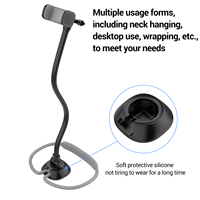 Support de téléphone paresseux à suspendre au cou, design à clip, étanche, bras long réglable, trépied universel, suspension, bureau, VLOG, en direct