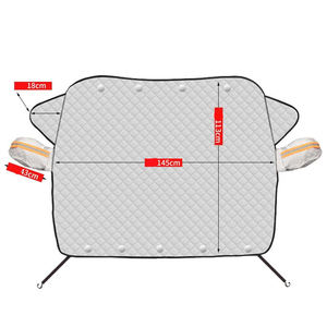 Housse de voiture imperméable anti-neige, film magnétique en aluminium, protection du pare-brise avant, le pare-brise de la voiture est recouvert de neige - Product Image 3