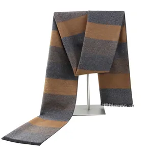 Wholesale Scarves Designer Winter Checked Scarf For Men Custom Silk Tassel Viscose Other Scarves