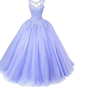 S0723N 2026 Nuevo <span class=keywords><strong>Vestido</strong></span> de Noche Largo de Tul Colorido, Sin Mangas, con Encaje y Malla, Estilo Princesa, de Alta Gama, para Banquetes y Fiestas - Product Image 5