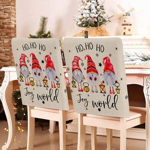 New Printed Christmas <strong>Chair</strong> Slipcovers for Dining Room and Kitchen <strong>Half</strong> <strong>Chair</strong> <strong>Cover</strong> for Home Party Decoration - Product Image 6