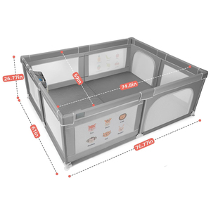 Centro attività per bambini box per cancello di sicurezza traspirante box per bambini box Extra large per neonati e bambini piccoli con cesto appeso - Product Image 2