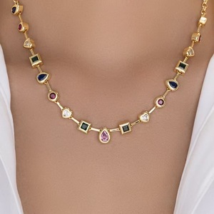 NUEVO Collar Apilable Estilo Boho Cristiano con Corona de Circones, Inspirado en el <span class=keywords><strong>Mar</strong></span> <span class=keywords><strong>Egeo</strong></span>, Dazan HOT, Chapado en Oro de 18K, Acero Inoxidable Antideslustre, REGALO - Product Image 4