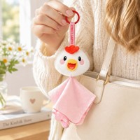 Chiffon de nettoyage durable en microfibre pelucheuse avec logo personnalisé OEM, pour écran de caméra à lentille en verre, avec figurines en peluche de dessins animés