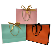 Sac cadeau d'anniversaire, de Noël, de mariage, de fête, sac en papier d'art de luxe, laminé, avec ruban, poignée, logo personnalisé, matériaux recyclés, bougie