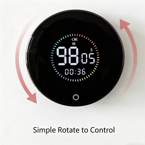 Minuteur de cuisine numérique LED intelligent personnalisé, grand format, magnétique, sur pied, avec affichage visuel, réglage du volume, rappel de temps et fonction de charge pour la cuisson - Product Image 1