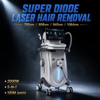 Équipement de beauté pour salon, machine d'épilation au laser super rapide haute puissance 3000W 755nm 808nm 940nm 1064nm