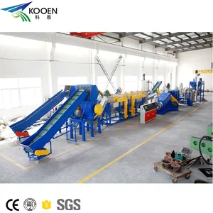 Kooen factory supply pp pe film bag scrap washing recycling machine/plant price in china