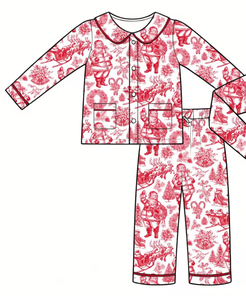 Conjunto de Pijamas Navideños de Manga Larga con Estampado Navideño para Niñas, Ropa de Dormir Familiar a Juego - Product Image 6