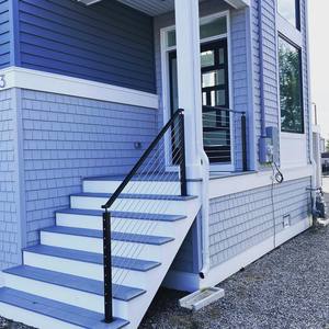 Side Mounted 42'' Post Metal Wire Handrail Fence for Exterior Balcony Deck Simple Design Stairs Stainless <strong>Steel</strong> Cable <strong>Railing</strong> - Product Image 5