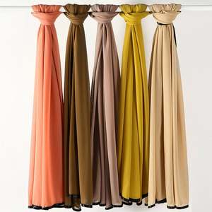 Foulard en mousseline de soie unie Hijab musulman islamique Abaya et Hijab pour femmes - Product Image 2