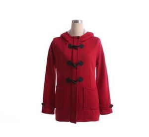 Gümrükleme satış kadın özel Logo kış rüzgarlık-kalın sıcak kapüşonlu orta uzunlukta ceket, tek göğüslü rahat ceket - Product Image 5