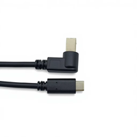 Câble d'imprimante et de scanner 1M USB C MÂLE vers USB B MÂLE coudé Noir PVC Standard, Câble de données USB multifonctionnel