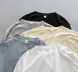 เสื้อยืดคอกลมแขนยาวทรงโอเวอร์ไซส์สีพื้นพิมพ์ลายได้ตามสั่ง น้ำหนัก 260 กรัม ผ้าฝ้าย 100% ระบายอากาศได้ดี สไตล์ฮิปฮอป สำหรับทุกเพศ ขายส่ง - Product Image 2