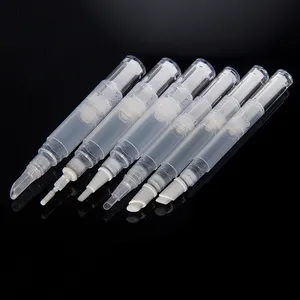 2 مللي فارغة التجميل الحاويات البلاستيكية شفافة تويست إهاب النفط القلم مع تسمية خاصة الطباعة