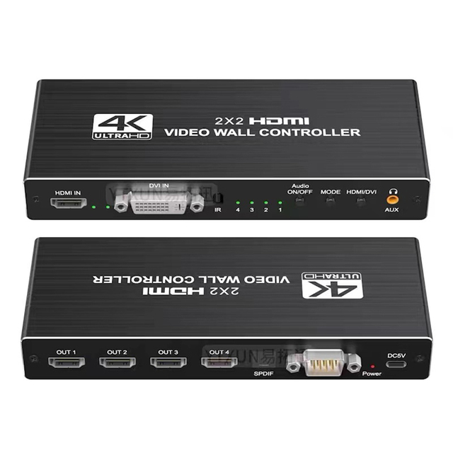 Joycent HD-MI DVI TV Video Wall Controller Processor 4K 2x2 1X2 1X4 1X3 2X1 3X1 4X1 Multi Screen Video Switch Audio Accessories