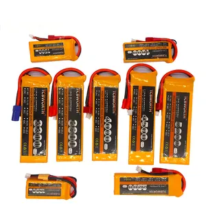 TCB JH Lipo סוללה 2S 3S 4S 6S 1500 1800 2200 2600 3000 4200 5200 6000 7000mah סוללה עבור rc צעצועים