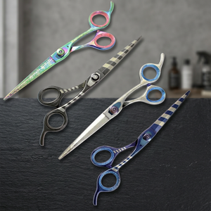 Ciseaux de coiffure professionnels ASAP de 6 pouces, haute qualité, vis réglable, lame en acier pour droitiers, manche long - Product Image 3