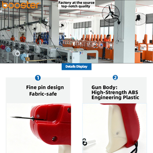 Pistola Etiquetadora de Plástico Roja con Aguja Fina de Media Luna y Aguja para Etiquetar, Herramienta Reutilizable para Etiquetar Prendas - Product Image 5