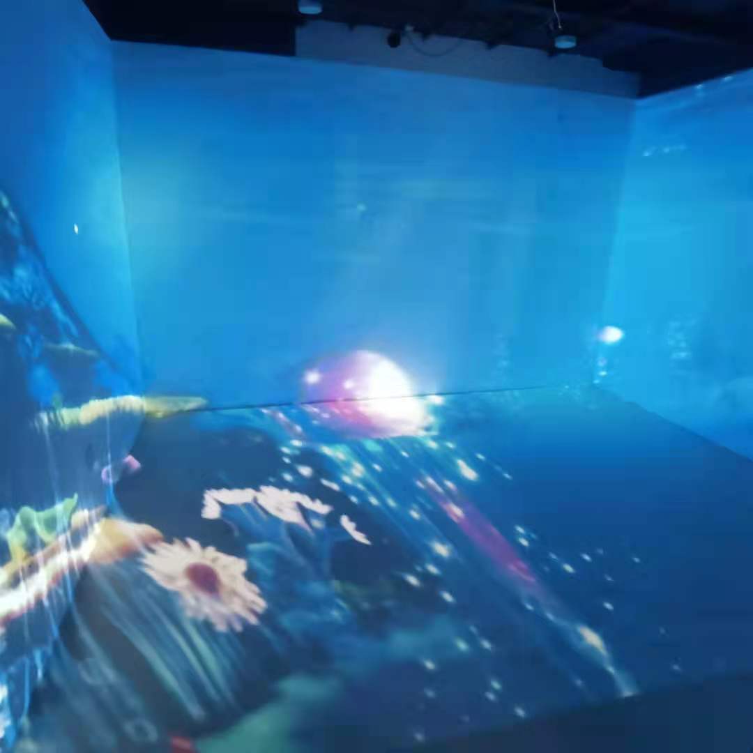3D defi 360 Virtual Reality Cave technology Immersive 3D visual feast art show projection mapping system