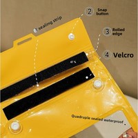 Pochette étanche pour téléphone en PVC, fonctionnalité tactile, sac de rangement étanche de grande capacité pour l'extérieur, natation, rafting
