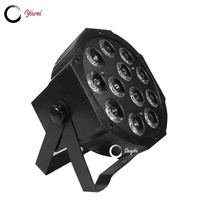 Projecteur lumineux de scène led 12x18w, rgbwa + uv 6 en 1, éclairage avec en plastique pour dj club