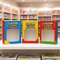 Boîte en carton personnalisée avec fenêtre en PVC imprimée pour la vente au détail, idéale pour les jouets, les collations et les petits cadeaux