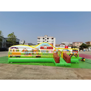 Toddler playzone outdoor commercial bounce <b>house</b> with slide castillo hinchable <b>inflatable</b> construction playground - Product Image 3