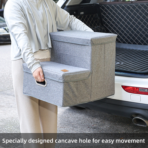 2025 almacenamiento portátil plegable de lujo escalones para mascotas estilo sólido escaleras para perros pequeños y grandes para camas y maletero de coche SUV - Product Image 4