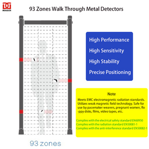 Trạm an ninh hiệu suất cao đa khu vực máy dò kim loại có thể điều chỉnh độ nhạy cao di động đi bộ qua máy dò kim loại - Product Image 5