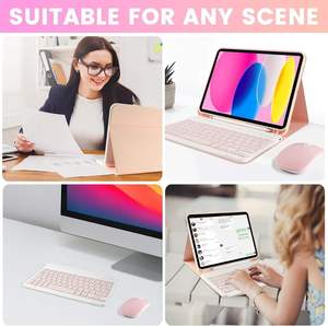 Funda Delgada con Teclado Desmontable, Funda con Teclado Inalámbrico Bluetooth y Ratón para iPad de 10.ª Generación 10.9" 2022 - Product Image 5