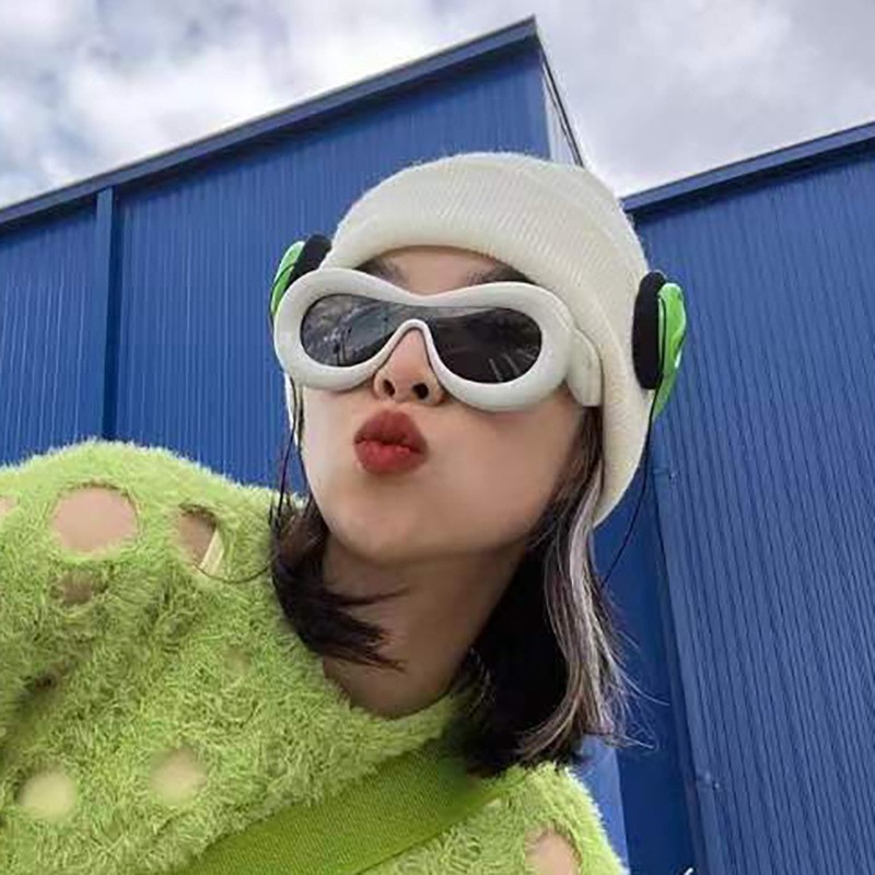FF1020 Funny Oversized Inflated Oval Sun Glasses - Trendy  display picture 2