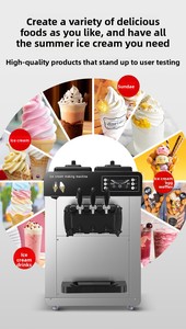Machine à Glace <span class=keywords><strong>Semi</strong></span>-Automatique Électrique avec Différents Styles de Glace à la Crème Moelleuse pour Usage Commercial - Product Image 4