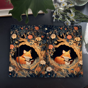 Papier épais bloc-notes A6 cadeau de la fête du travail pour les architectes et les ingénieurs sur site avec renard livre arbre fleurs herbe imprime sur le Co - Product Image 4