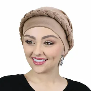Yomo高品质穆斯林波西米亚风格编织头巾帽时尚编织头巾头巾女士头巾帽