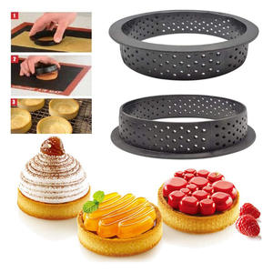 Moule à gâteau rond carré en plastique pour mousse, idéal pour la pâtisserie DIY et les desserts français - Product Image 2