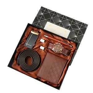 Ensemble cadeau d'affaires pour hommes - Portefeuille, ceinture et montre de qualité supérieure avec boîte cadeau, idéal pour une surprise pour la fête des pères - Product Image 4
