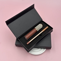 Set Lipstik dan Lip Liner 2 in 1 Private Label Grosir, Vegan, Tahan Lama, Lip Plumper Ajaib, Oil Matte, Perlengkapan Kosmetik