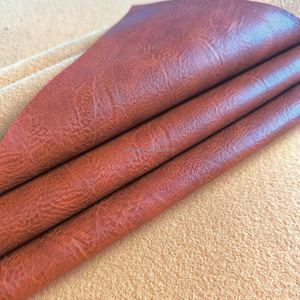 Cuir synthétique PU artificiel à motif Crazy Horse lisse personnalisé pour matériaux de chaussures - Product Image 1