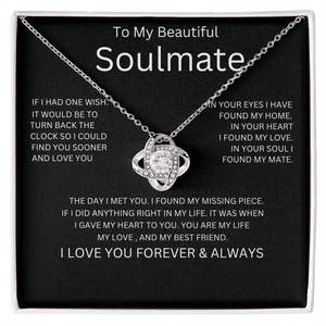 จี้สร้อยคอทองแดงรูปปมรักคลาสสิก My Beautiful Soulmate พร้อมการ์ดข้อความสั่งทำพิเศษ - ของขวัญวันวาเลนไทน์สุดโรแมนติกสำหรับคู่รัก - Product Image 2