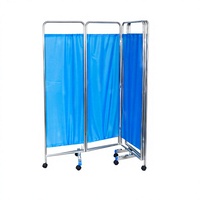 Paravent médical pliable sur mesure en acier inoxydable 201, 3/4/5/6 panneaux, avec roulettes, rideau, hauteur 1,8 m, pour hôpital/clinique