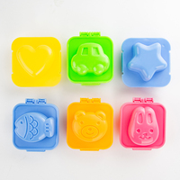 Boîte à bento personnalisée, vente chaude, pour la préparation des repas des enfants, moule à œufs 3D en forme de cœur, étoile et animal, moule à œufs manuel à pression