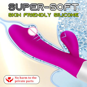 Alla moda G-Spot doppio Shock vibratore in Silicone per adulti giocattolo del sesso con AV Stick per masturbatore femminile - Product Image 3