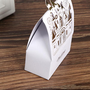 Nueva Caja de Dulces con Forma de <span class=keywords><strong>Castillo</strong></span> para Bodas y Fiestas, Caja de Papel Creativa con Diseño Hueco para Chocolates, Caja de Embalaje para Dulces, para Regalos y Recuerdos - Product Image 6