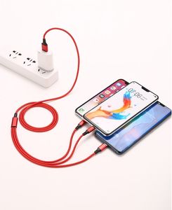 Câble de charge rapide 6A 3-en-1 en nylon tressé de 1,2 m pour appareil photo, écouteurs, ordinateur, Android et iOS/Type-C/Micro - Product Image 6