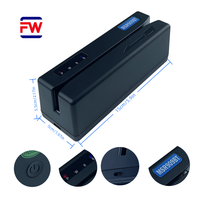 Lecteur/enregistreur de cartes magnétiques FUWEI MSR909BT, encodeur de bande magnétique 3 pistes, USB externe, normes ISO/ANSI/AAMVA/CA DMV