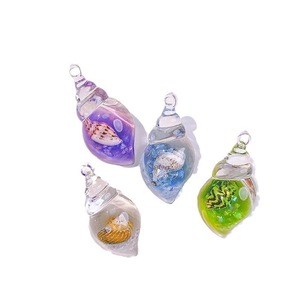 Pendentifs en coquille de conque lumineuse rouge vif, bijoux en acrylique, accessoires de bricolage pour porte-clés, sacs, boucles d'oreilles, ornements - Product Image 3
