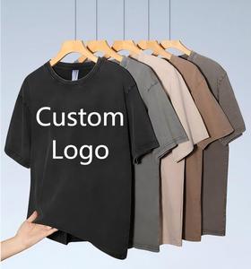 T-shirts vintage lavés en gros pour hommes, en coton, avec logo personnalisé, design imprimé de haute qualité et graphiques sur mesure - Product Image 1