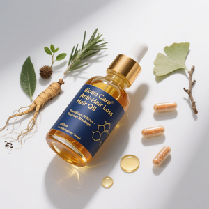 Aceite capilar anticaída de biotina para el cuidado del cabello: para adelgazar el cabello, reduce la caída, fortalece las raíces, cuentagotas de 100ml - Product Image 1