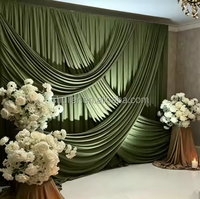 Rideau de fond en soie de lait extensible 10x10 pieds personnalisé pour décorations de mariage